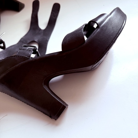 Kork-Ease Teresa Leather Platform Wedged Heeled Sandals - Picture 9 of 9